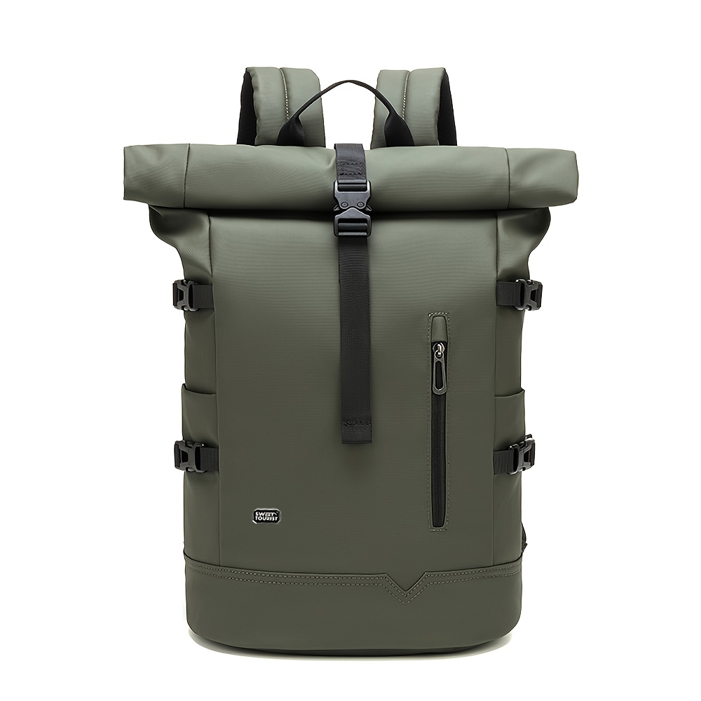 HANMARRY Men's Business Laptop Backpack - Heavy-Duty 39.62cm Computer Backpack, 15-in-1 Organizer, Padded Shoulder Straps & Locking System, High Quality for Work, Travel, School, Commute - Compatible with MacBook/Air/Pro/PC/Laptop - Sleek Black