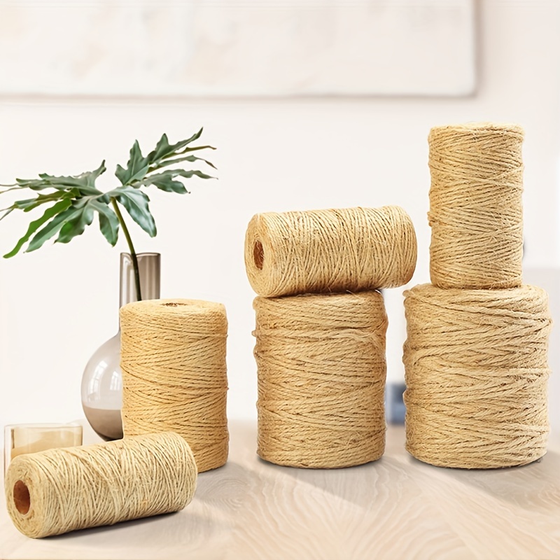 

1 Roll, Spot Supply 1mm-3.8mm Jute Rope Hand-knit Decorative Natural Color Decorative Hemp Thread For Outdoor Garden Supplies 100m