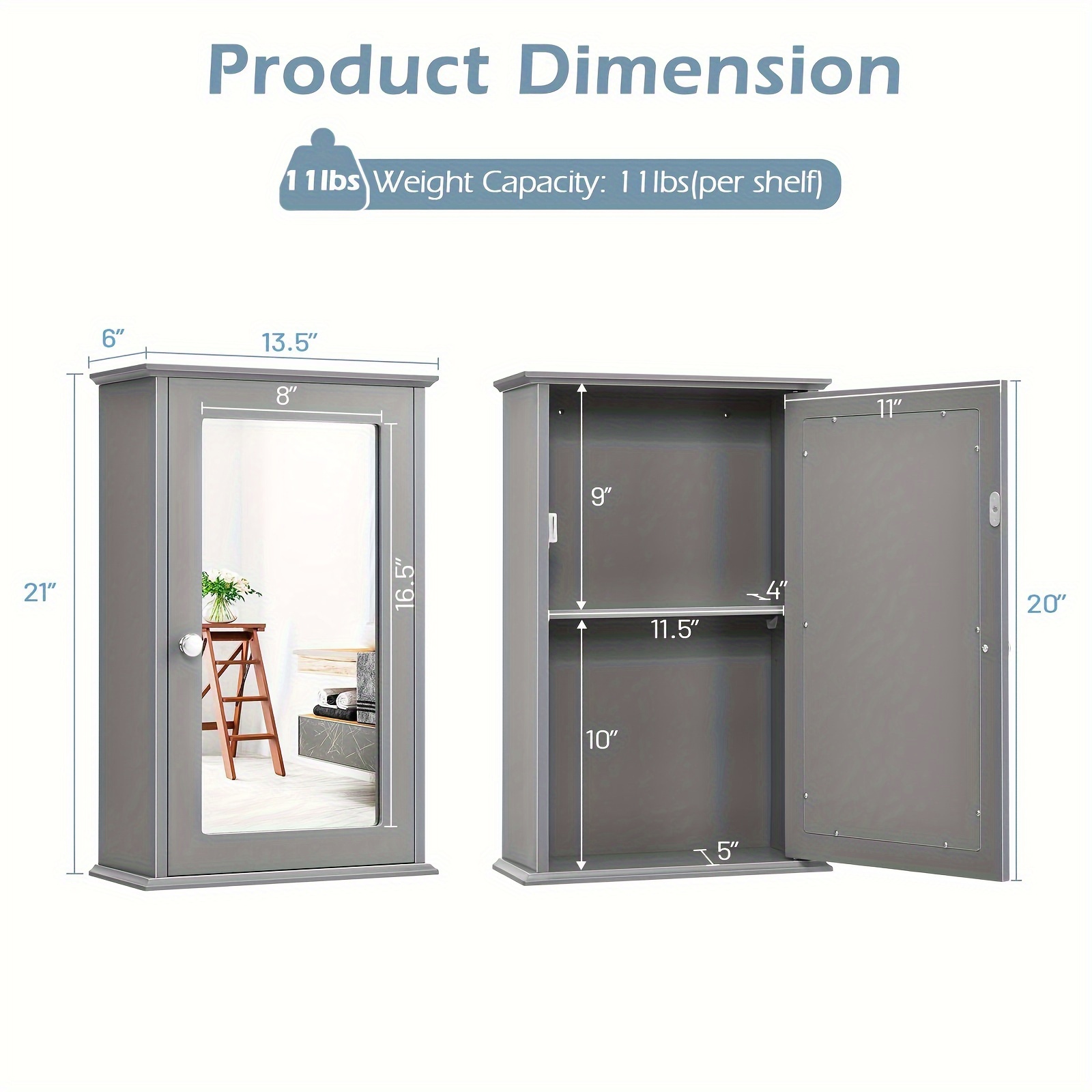 Armoire à pharmacie 2 étagères 3 niv. verrouillables dim. 40L x 15l x 53H cm 2