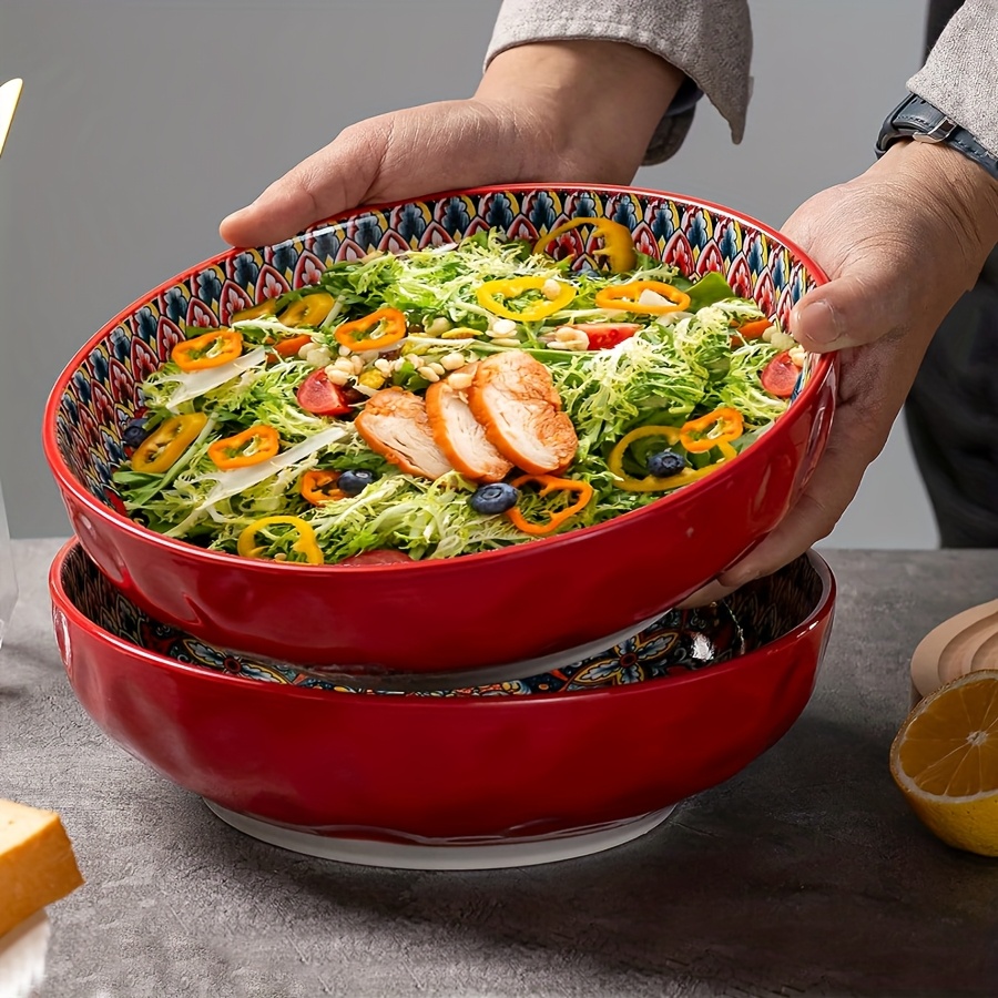 set 2 bohemian large serving bowls 2000ml 67oz extra large - Temu