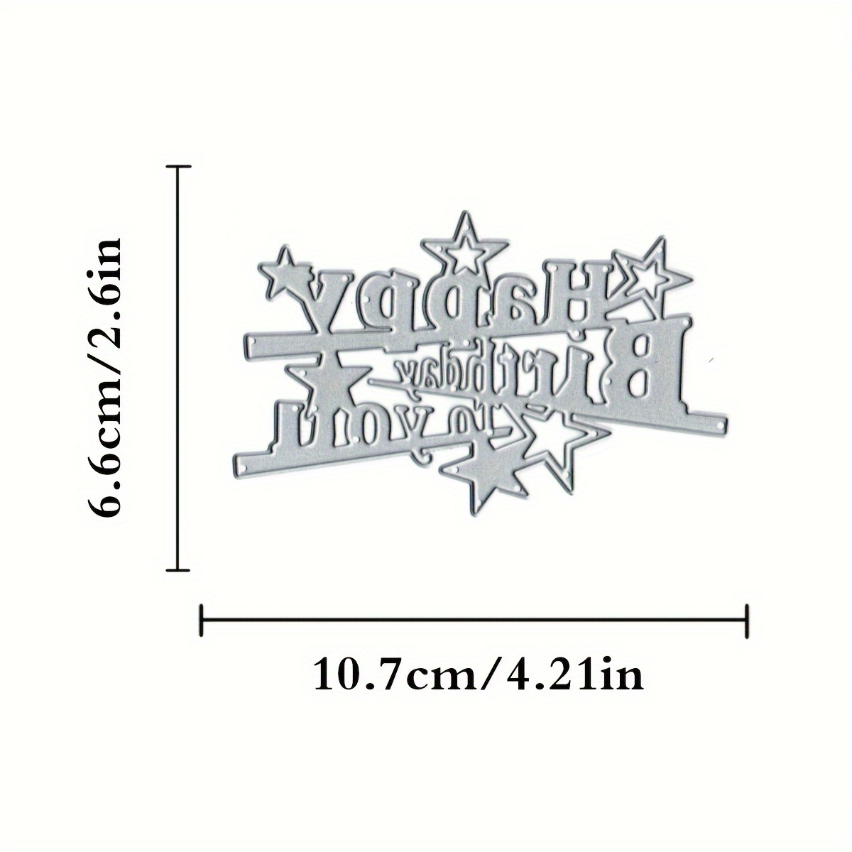 Happy Birthday Cutting Die English Letter Greeting Card Craft Decoration