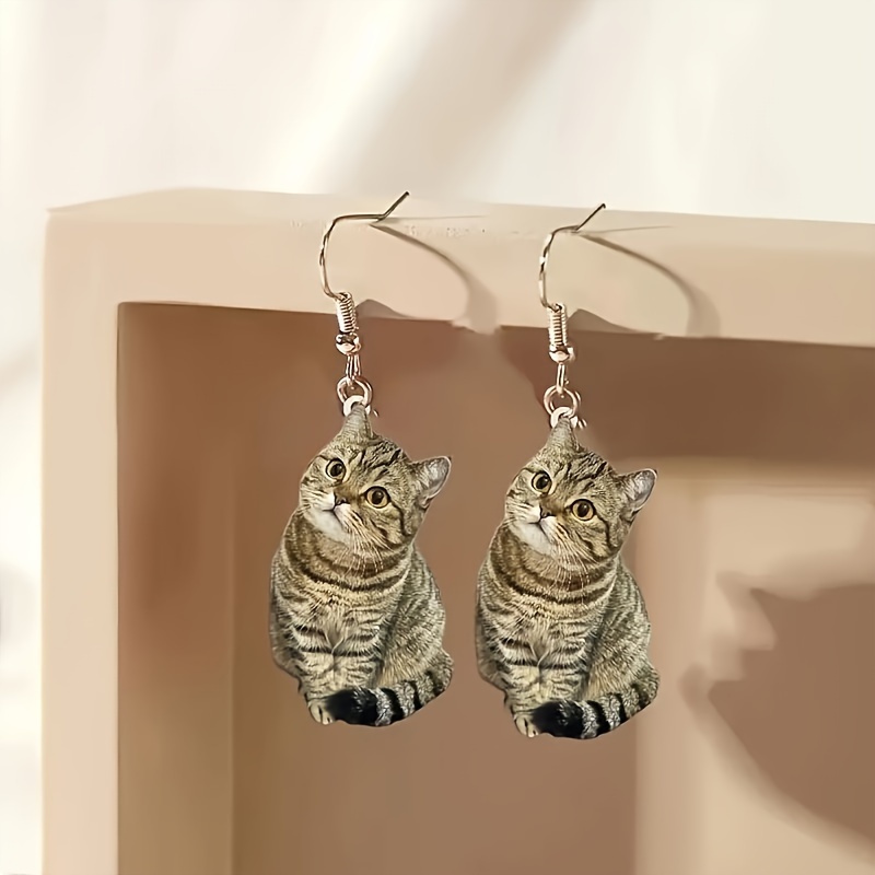 

Acrylic Kitten Dangle Earrings - Lightweight, & Stylish - Halloween, Thanksgiving, Christmas, Valentine's Day,