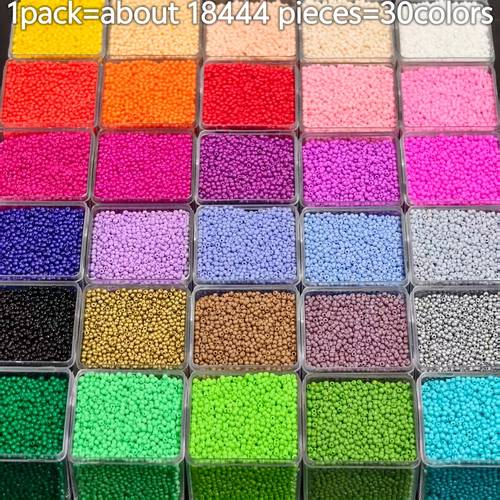 18444pcs high seed beads 1 8mm 30 vibrant solid colors diy craft jewelry material high quality beading supplies suitable for bracelet earring and necklace making glossy beads handmade accessories and jewelry making