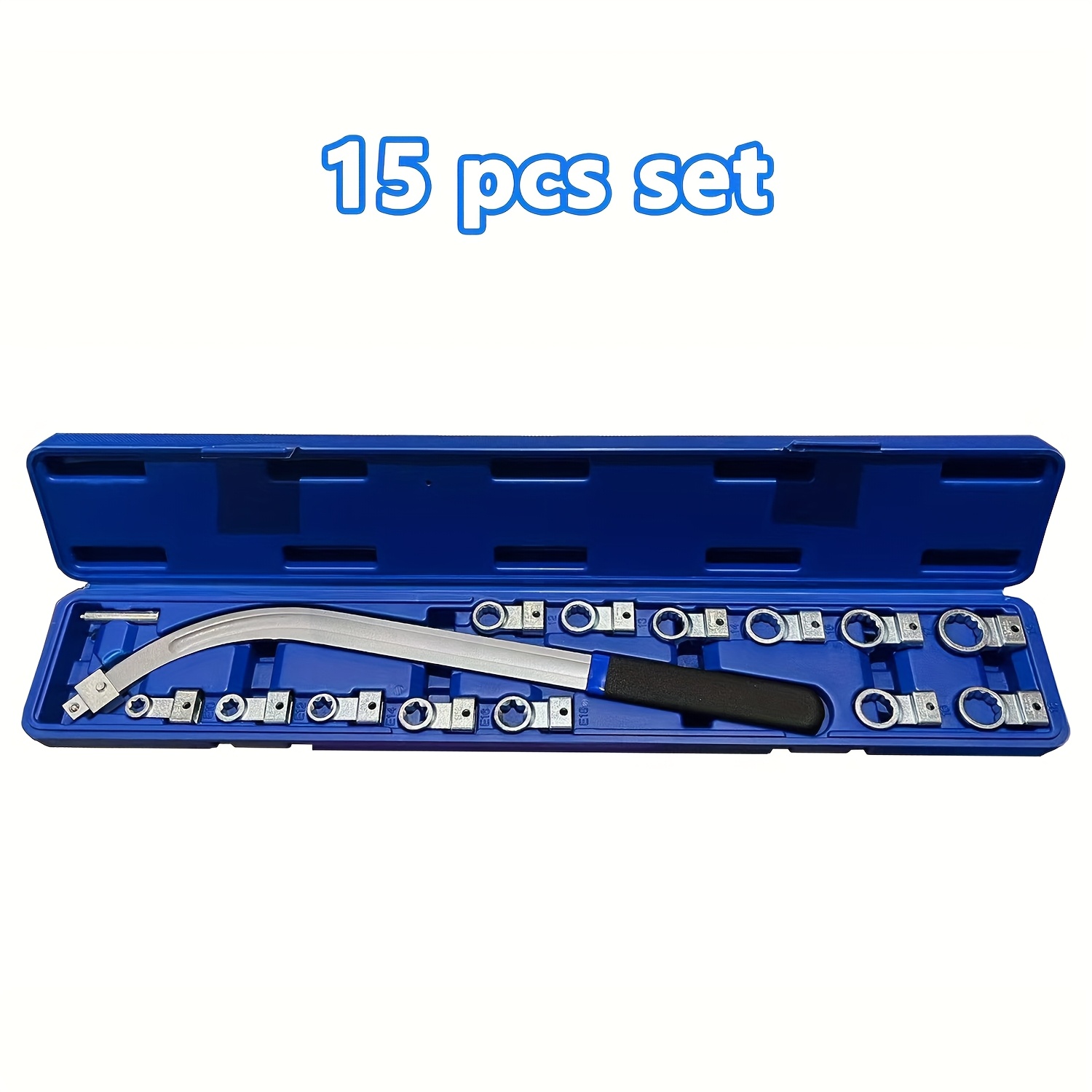 TEMU 15pcs Universal Tool Kit For Removing Idler Belt Tensioner Pulleys, Featuring A 12-point Wrench Set For Belts Ranging From 12 To 19mm (0.47