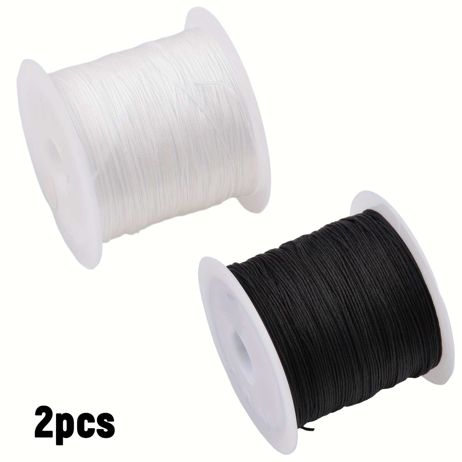 2pcs 0.4mm 45m/1771in Braided Cord - Ideal For Beaded Jewelry Making, Chinese Knotting Rope Strand, Durable & Flexible, Perfect For Bracelets, Necklaces & Diy Crafts, Jewelry Making Supplies