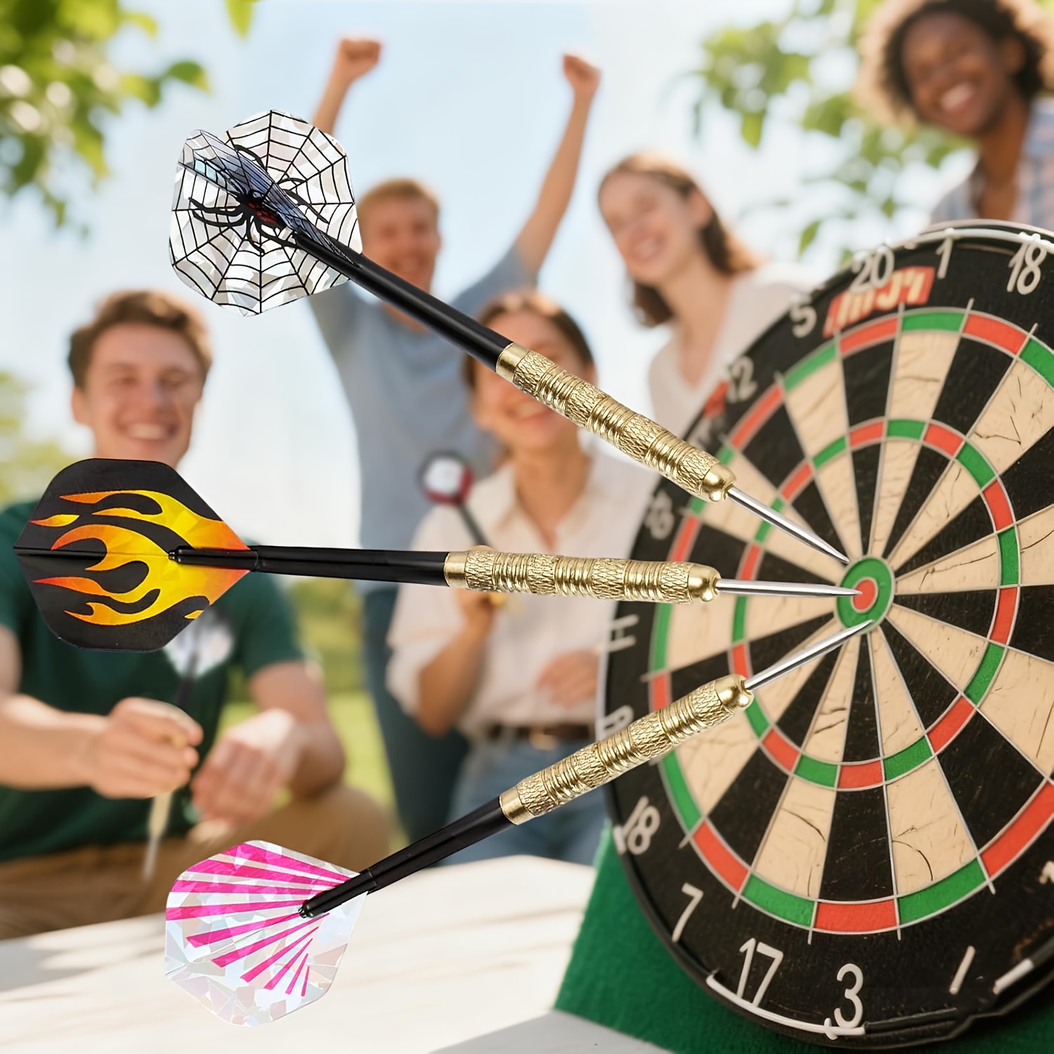 18pcs Professional Competition Training Dart Set with Flights and Shafts