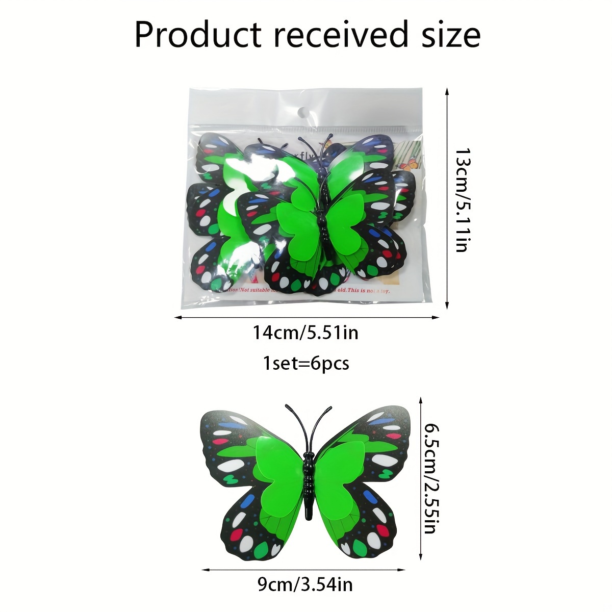 Image of 6pcs 3d Stereoscopic -the-dark Background Wall Home Decoration Wall Stickers Stickers Double Layer Pyj1500a-yy