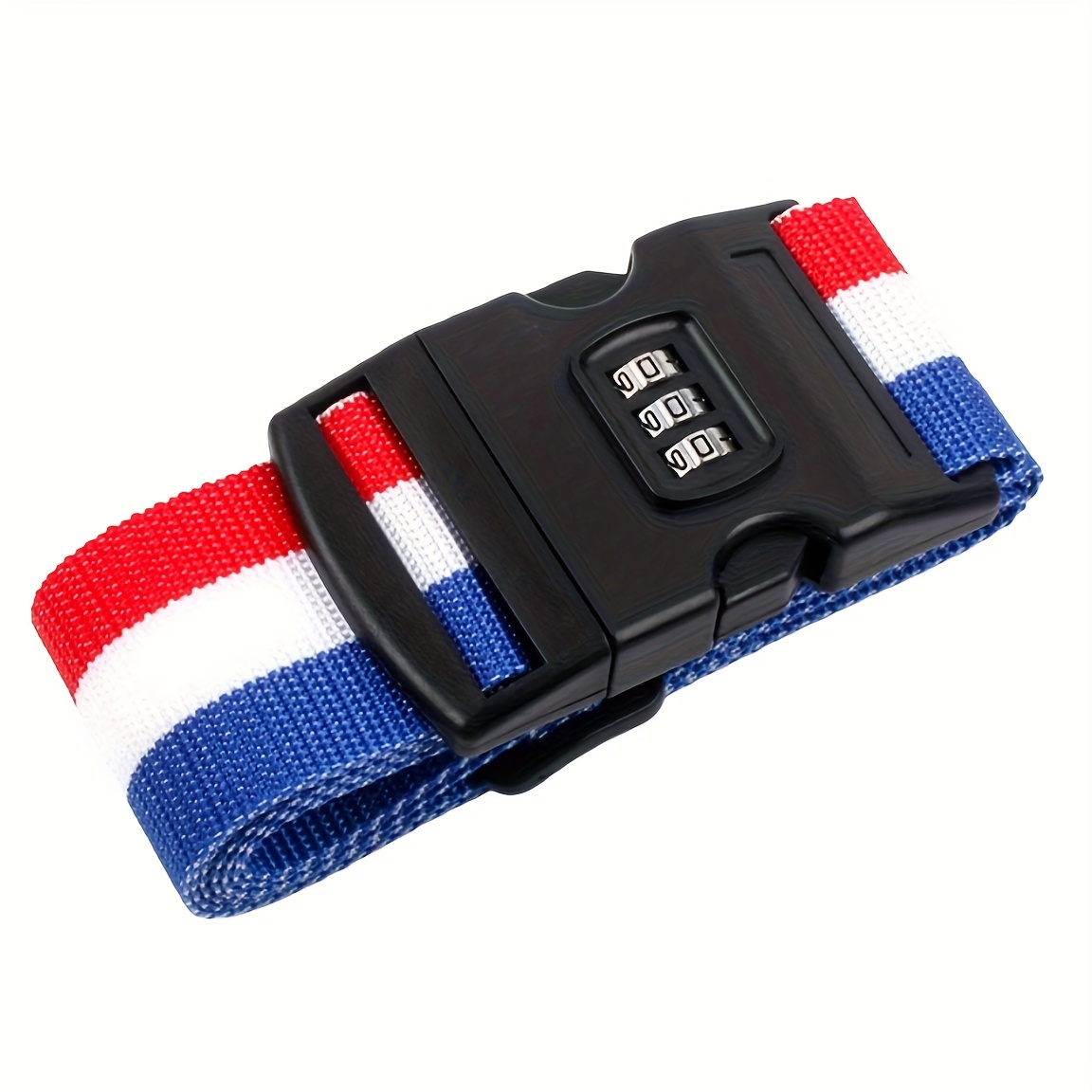 TEMU [Personnalisation] Sangle de bagage personnalisée, brodée avec nom/, fermeture à boucle, , convient aux d' et de loisirs, personnalisation