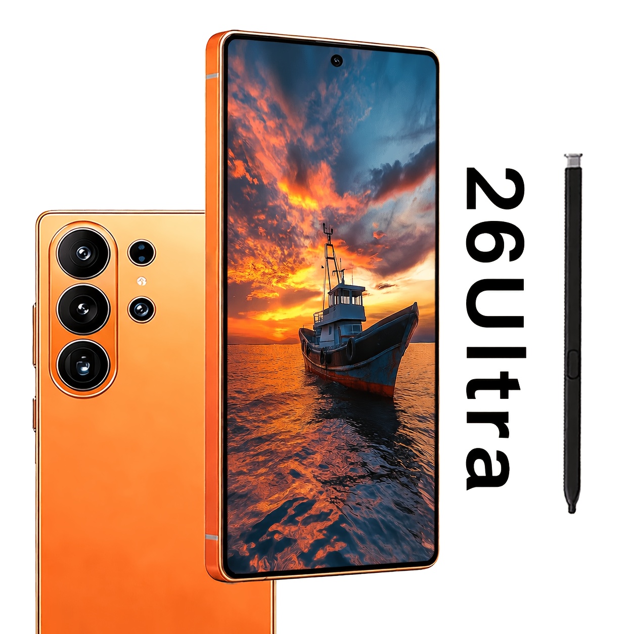 TEMU 26 Ultra Unlocked 2026 New 6.9 Inch Phone, 5g Android Smartphone With Dual Hd Camera, Comes With Headset, Cover, Usb Cord, Slot, Birthday Gift