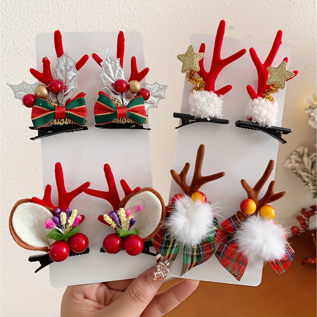 

8pcs Set - & Christmas Accessories For Women And , Pvc,