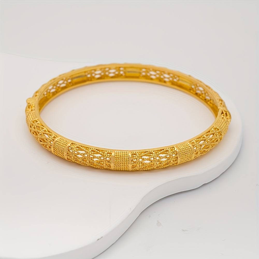 2pc Vintage Openwork Woven Bangle Bracelets Set
