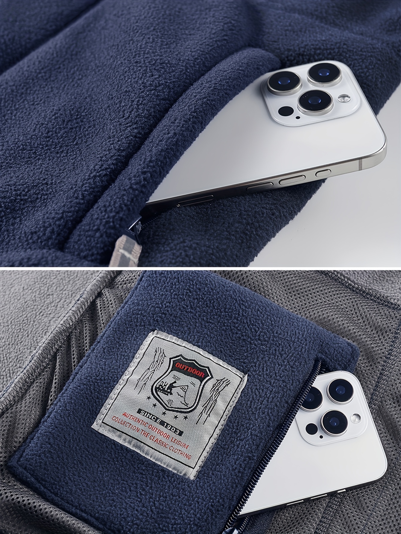 winterfleece warme capuchonjas met verdikte meerdere zakken, winddichte en koudebestendige jas 4