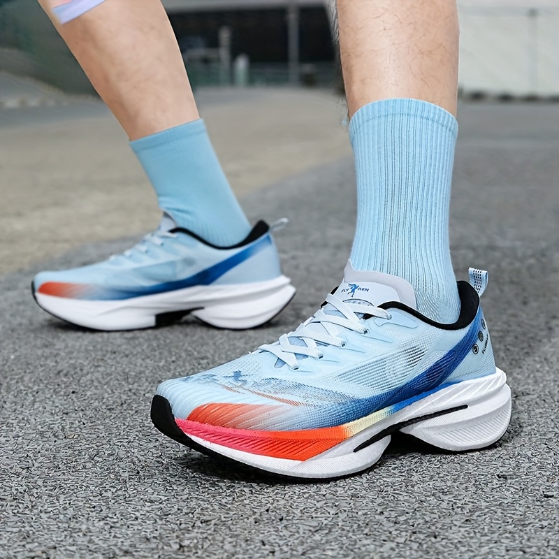 Tenis deportivos para hombre nuevos, suela MD liviana, malla transpirable tejida, para correr en carretera, viajes al aire libre, entrenamiento casual y competencia - Imagen 11