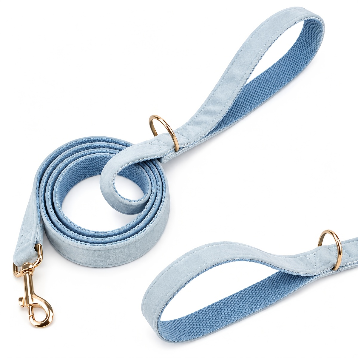 Solid-Color Velvet Dog Leash for Comfortable Outdoor Walks