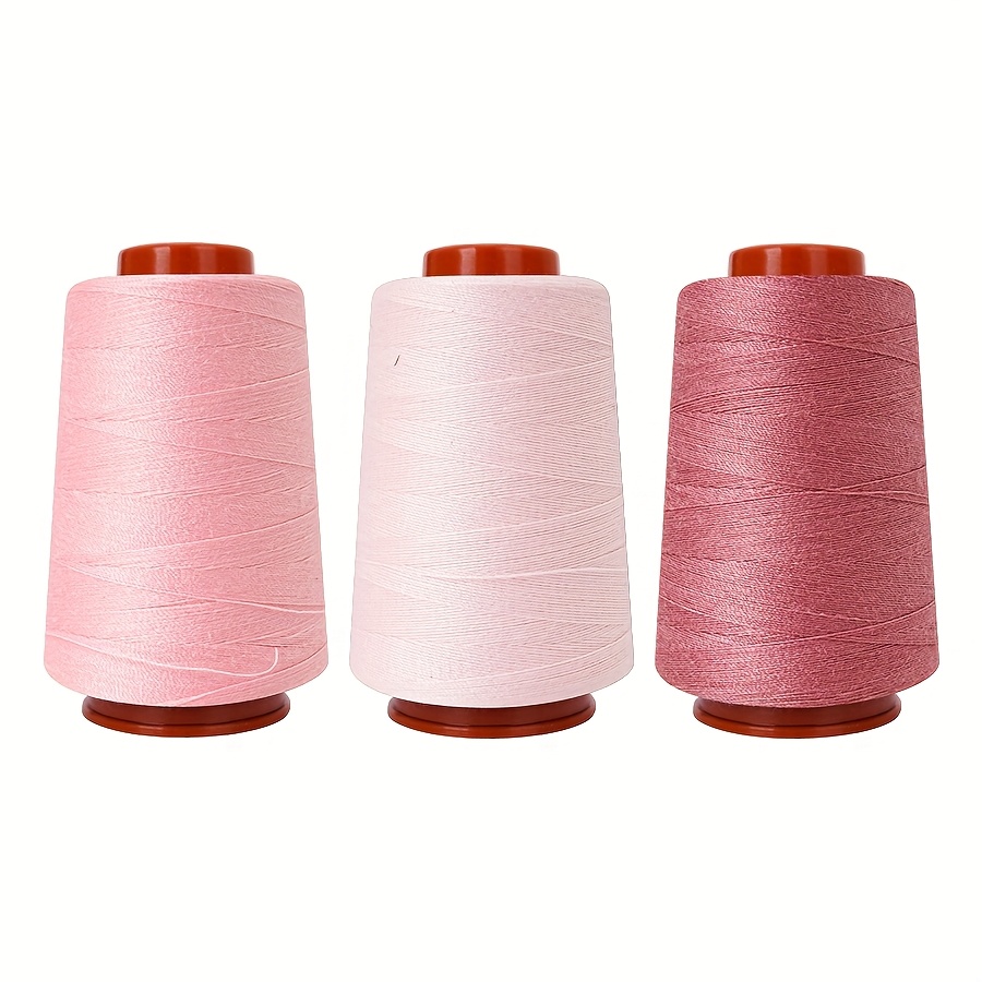 TEMU Set Of 3, 800 Yards Of Pyramid Sewing Thread, Polyester Sewing Thread, Pyramid Colored Thread, Sewing Machine Thread.