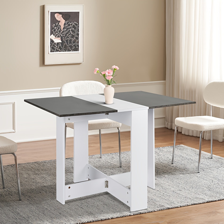 Folding Table - Dining Table - Folding Kitchen Dining Table - 102.5x76x73cm - For Small Spaces - For 4-6 People