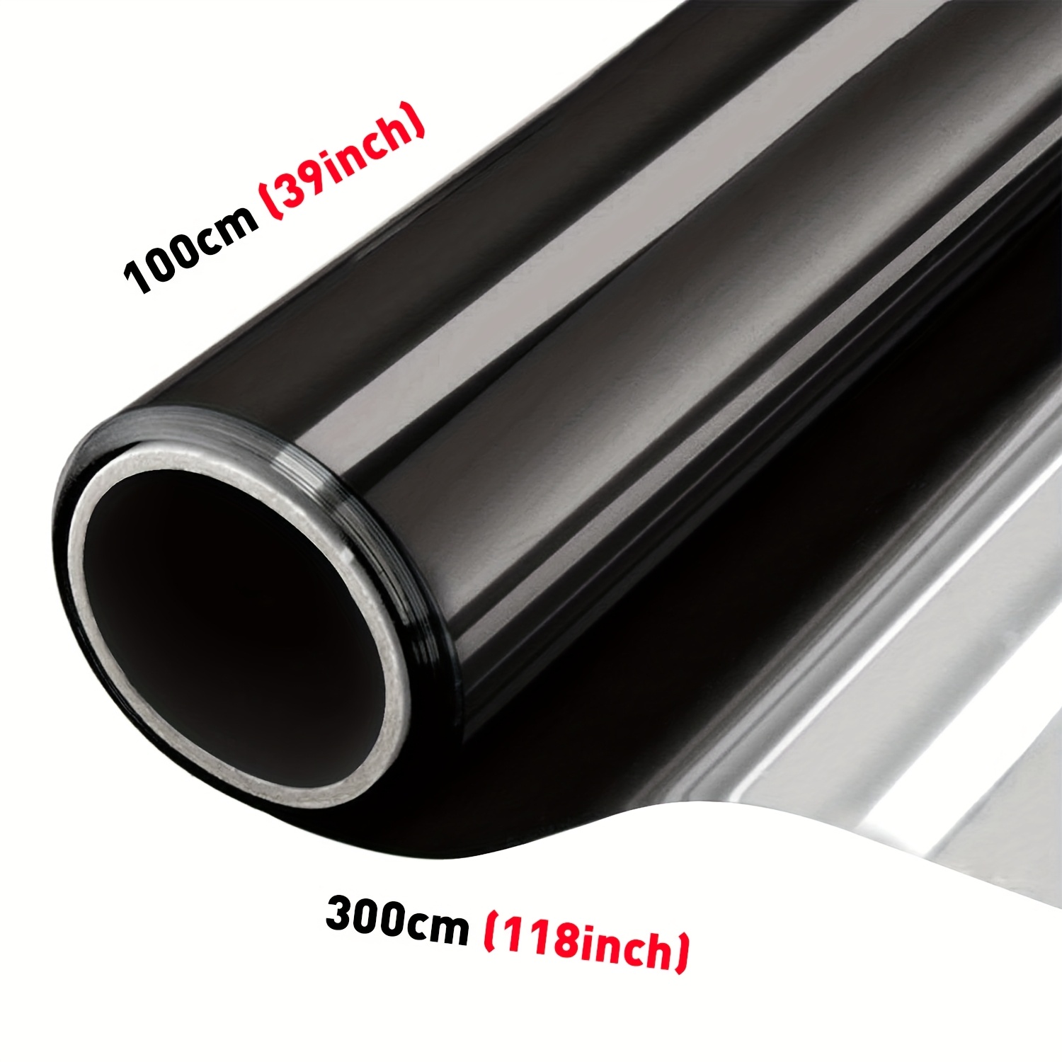 TEMU 1 Roll 5% Vlt 1 Way Privacy Glass Window Film, Anti Uv Heat Control Privacy Protection Car Window Tint Film Reflective Mirror Tools
