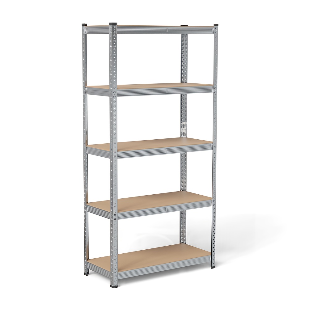 TEMU Metal Storage Rack, 5-tier Shelving Unit, Suitable For Kitchen And Bathroom, 50x100x200cm, Silvery, Utility Racks