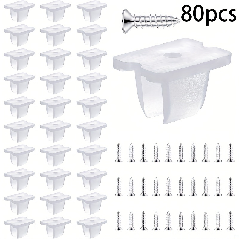 E-shop 80 Stück wasserdichte Montageclips Halterung Montagebracket Neon Montageclips Befestigungsklammern Halterung Streifenbeleuchtung, durchscheinend