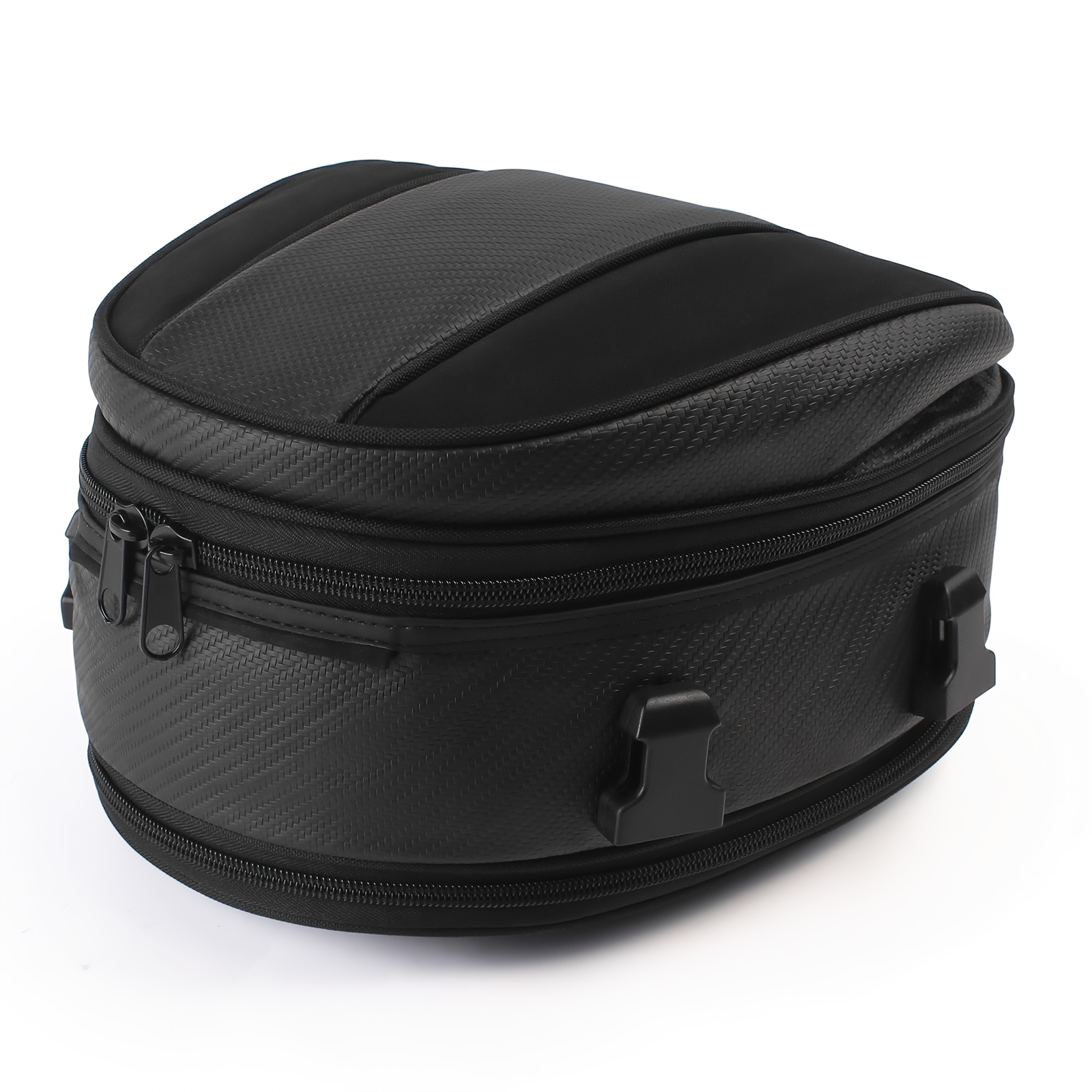 TEMU Motorcycle Universal Black Seat Tail Bag Travel Rear Luggage Bag 1680d Backpack Bags