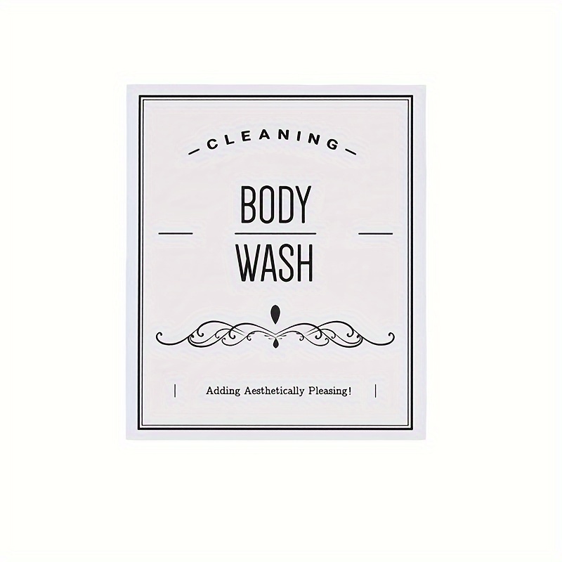 12 Sheets/pack Soap Dispenser Stickers Pvc Oil-proof Hand Wash Bottle Mini Jar Labels