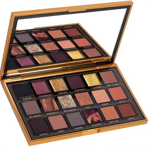 18 color christmas eyeshadow palette featuring matte shimmery and fine shimmer all in one pigmented and long lasting without smudging beginners and students to create eye makeup looks