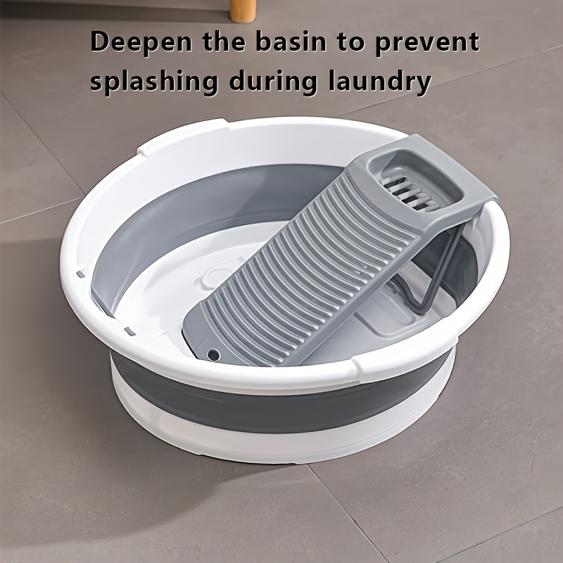 Bassine à laver pliable portable de 5 l, bol à vaisselle rond pliable
