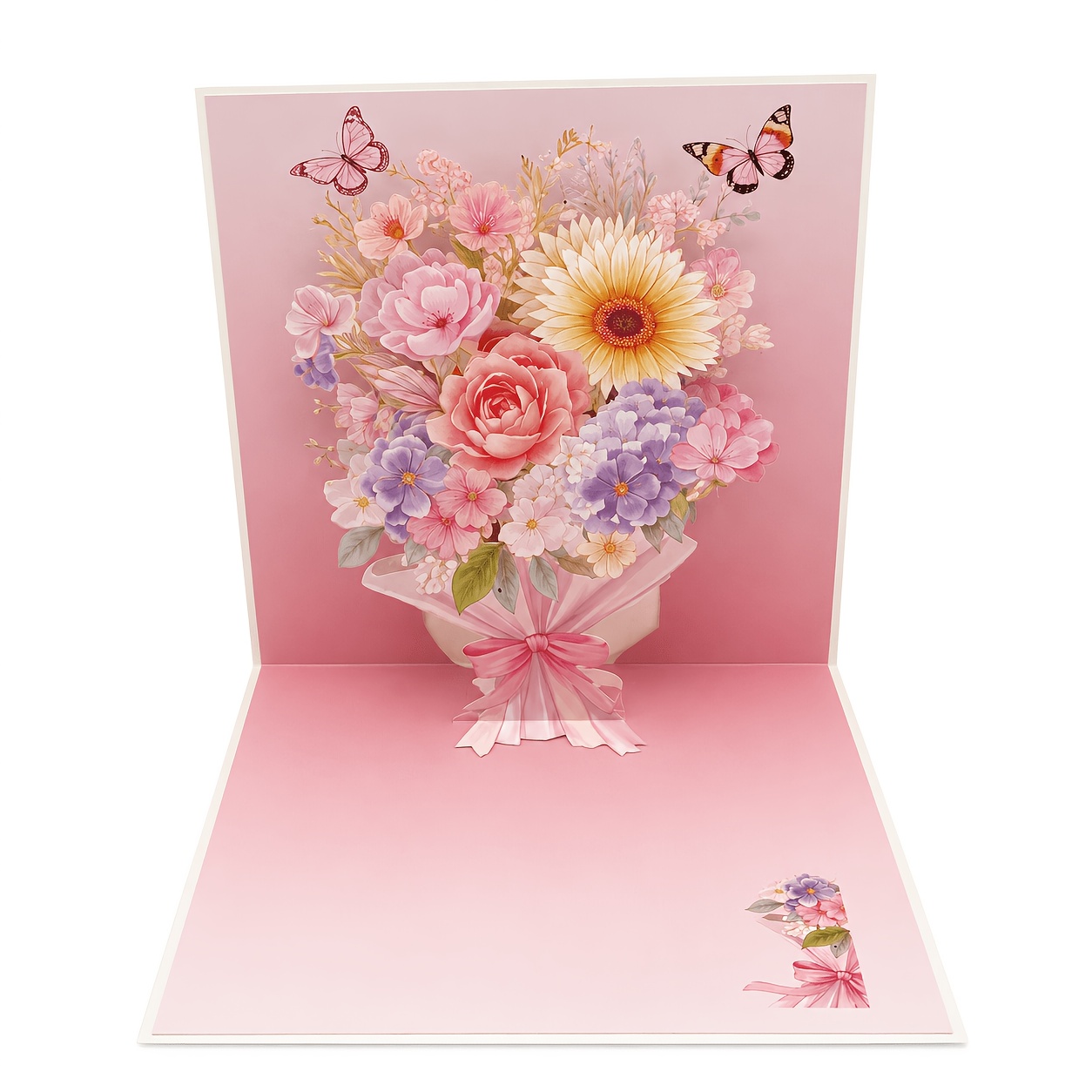 TEMU Stijlvolle, minimalistische en frisse vazen en wenskaarten in Ins-stijl met levendig afgebeelde diverse bloemen en vlinders.