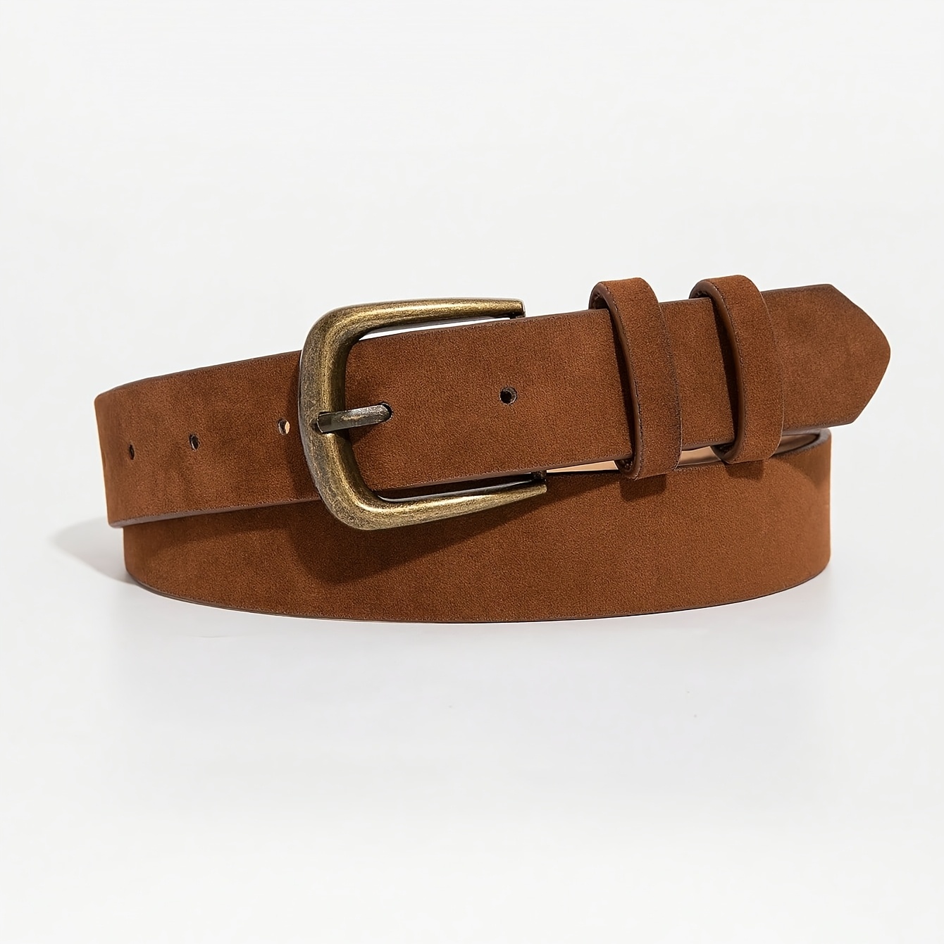 E-shop Damen-Gürtel im Vintage-Stil mit quadratischer Messingschnalle in , passend zu Kleidern Mänteln, für Herbst, Halloween andere Anlässe
