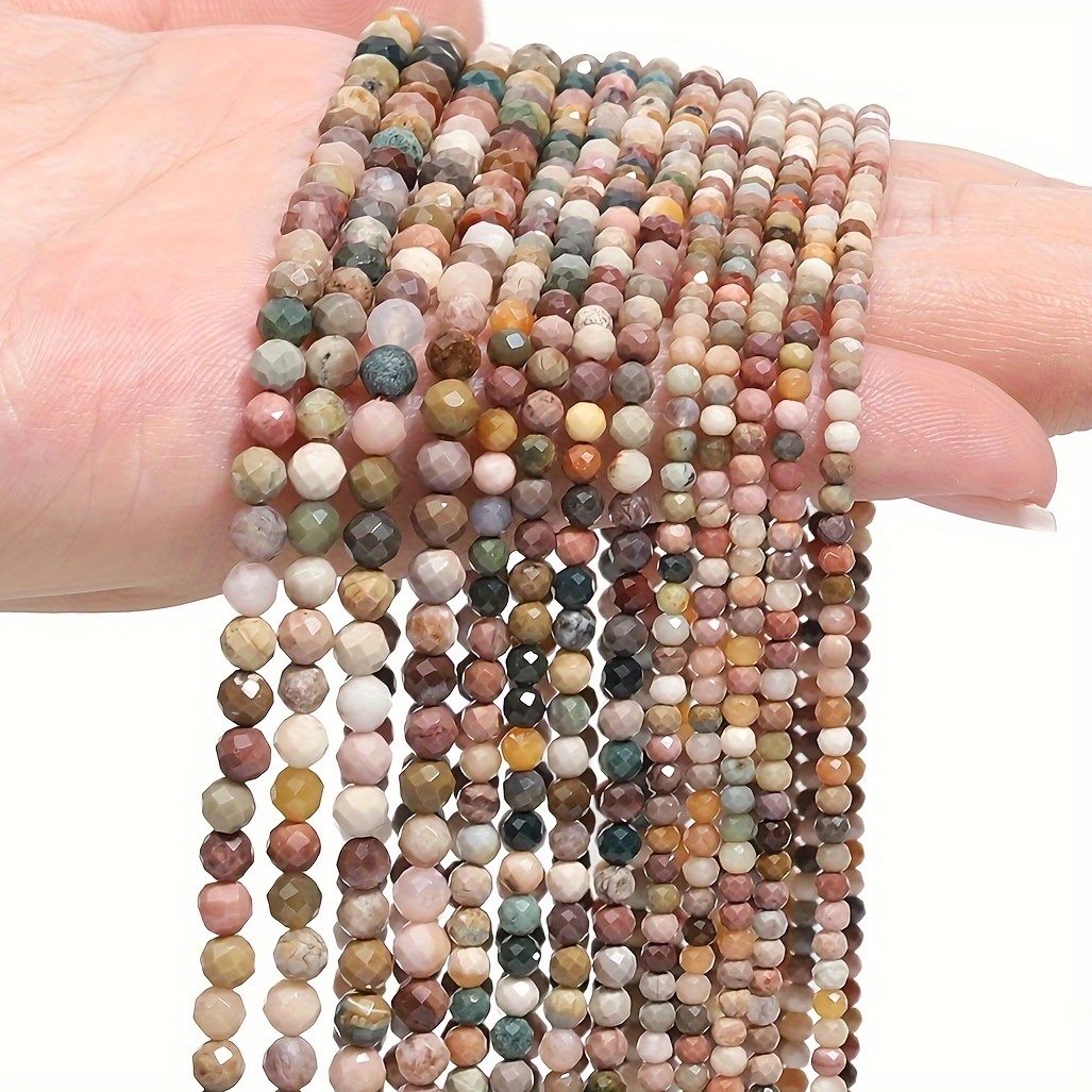 

177/122/91pcs Natural Stone Beads High Quality Small Beads 2/3/4mm Loose Beads For Jewelry Making Diy Unique Earrings Bracelet Necklace Handmade Accessories