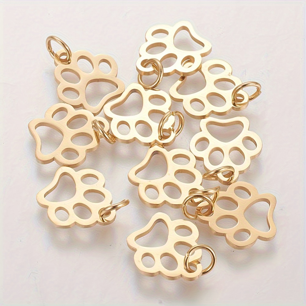 

5pcs Vacuum Plated 304 Stainless Steel Pendants - & Hypoallergenic Charms For Making