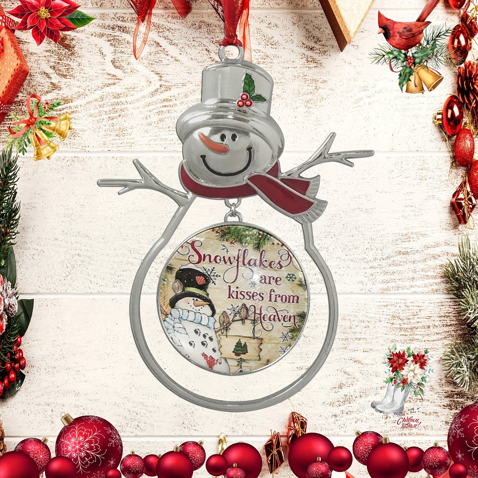 

Snowman Christmas Ornament - , Tree Decoration, Office & Home Holiday Gift, Suitable For Halloween, Thanksgiving, And Christmas