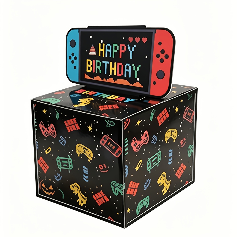 网红 Switch 游戏机抽钱盒 男孩生日惊喜拉钱纸盒电玩主题生日快乐抽钱礼盒
