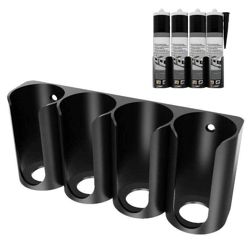 TEMU Plastic kitpistoolhouder voor camperinterieur met 2/4/6 vakken, wandmeubel-organizerrek voor , buizenhouderdoos voor