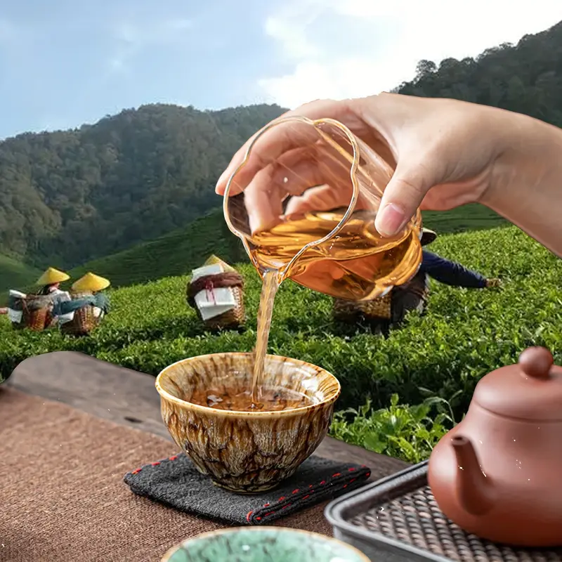 elegant ceramic set design with gift box fu tea non slip lead free reusable drinkware ideal for home office or as a thoughtful gift details 7