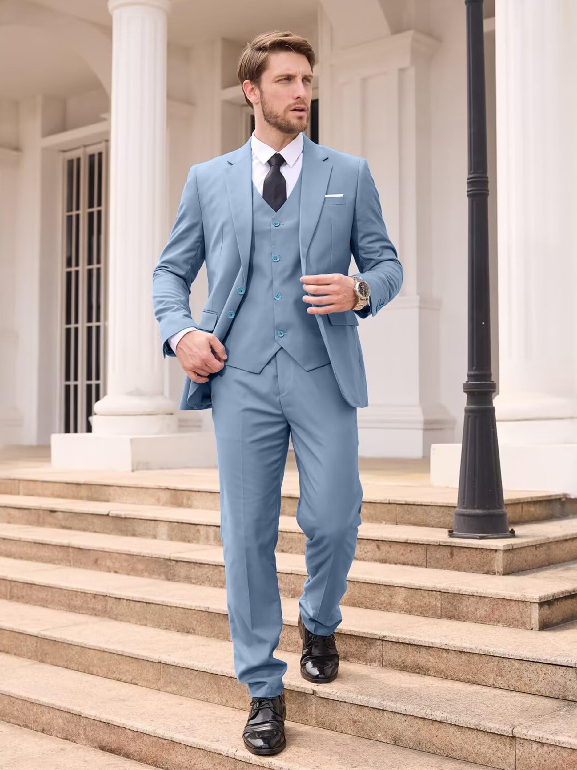 Gris Pantalon Saco Gris Para Hombre Pantalon Outfit Formal Hombre