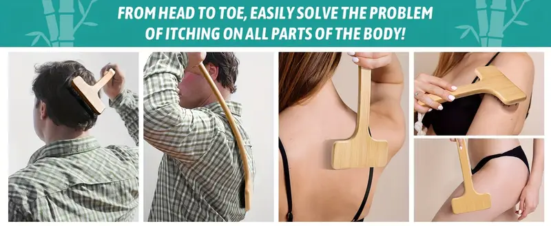 bamboo back scratcher 22 oversized back massager with curved grip soft wide head for muscle tension for men women seniors individuals ideal gift pregnancy natural look accessory durable scratcher back Product details 3