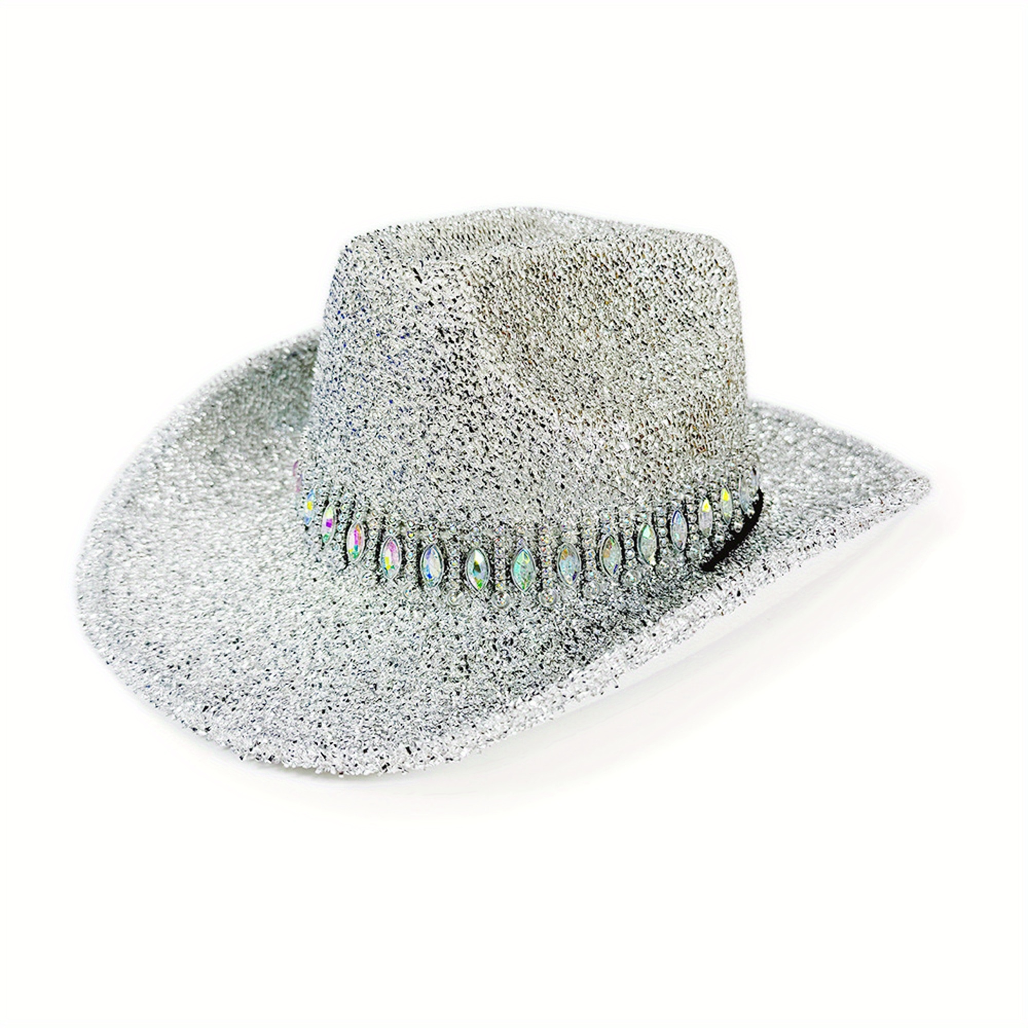 glitter black cowboy hat women western sparkly - Temu display picture 2