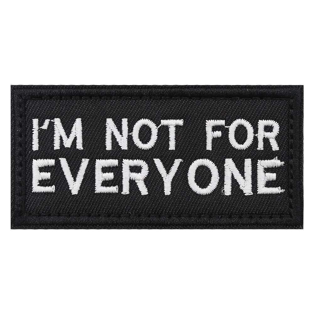 TEMU Patch Brodé " FOR EVERYONE" - Badge Tactique d'Attitude Motivante pour Sac à Dos, Gilet, Chapeau