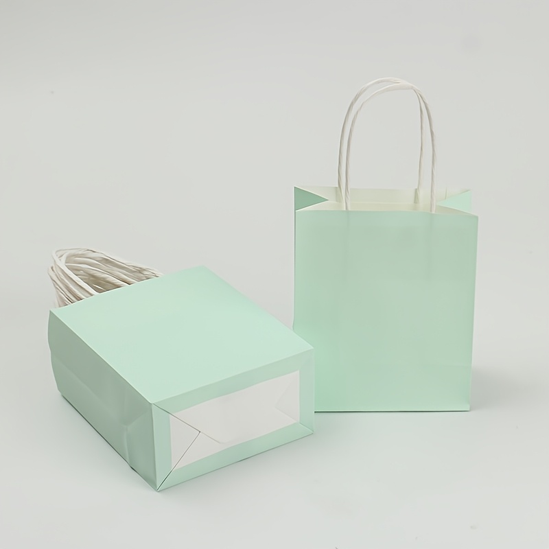 Image of Gift For Her/him Macaron Paper Shopping & Merchandise Bags With Handles, Bulk Pastel Square Takeout & Gift Bags - For Retail, Party, Birthday, Business & All Holiday Packaging