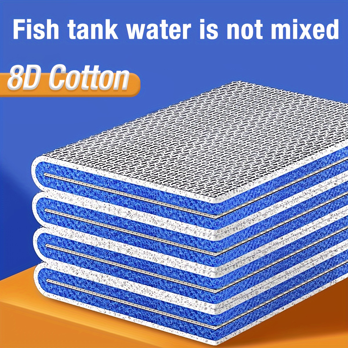 

8d Aquarium Filter Pad - High-density Biochemical Foam, Non-electric Water Purification For Fish Tanks