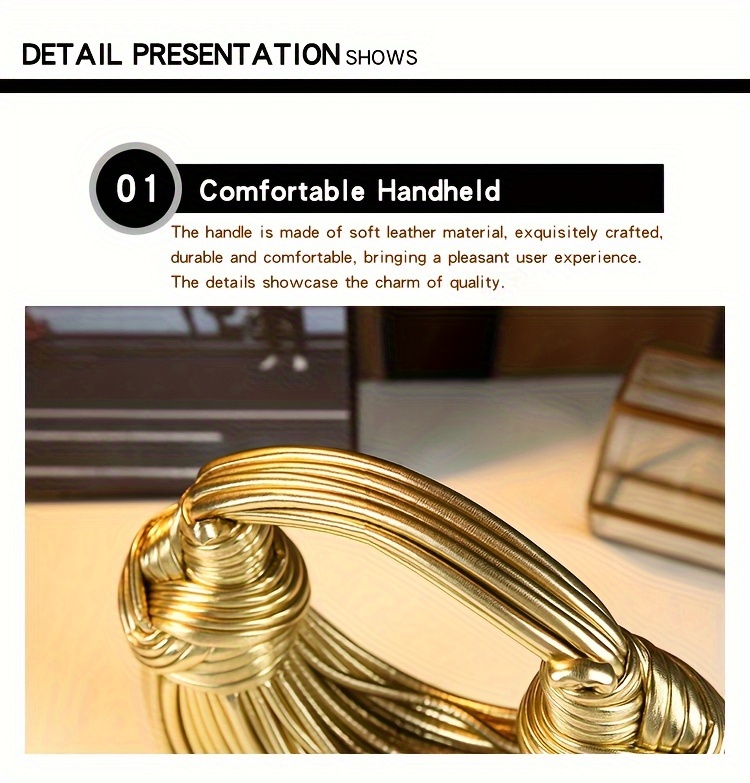 Glossy Trendy Design Sense Handmade Dumpling Bag Hand-Held Crossbody Bag Knotted Rope Noodles Bag Fashionable Personality Female Bag