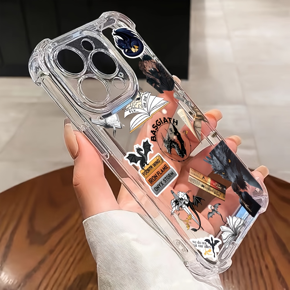 dragon fourth wing phone case suitable for iphone 16, 15, 14, 13, 12, 11  pro max, x, xr, xs max, 8, 7 plus anti-drop matte back cover - cell phones  & accessories - Temu