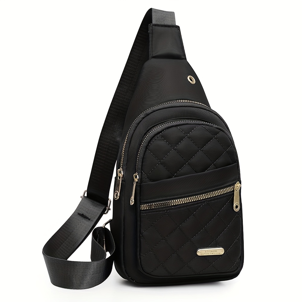 New Women's Chest Bag, Stylish Business Waist Bag, , Sports Fitness, Convenient Travel, Lightweight, Large Capacity, Portable Single Shoulder Bag, Valentine's Day Gift, Multi-pocket Storage Design