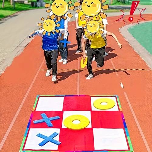 1 giant tic toe team game interactive multiplayer challenge suitable for team and fun suitable for family festivals interaction outdoor group building activities