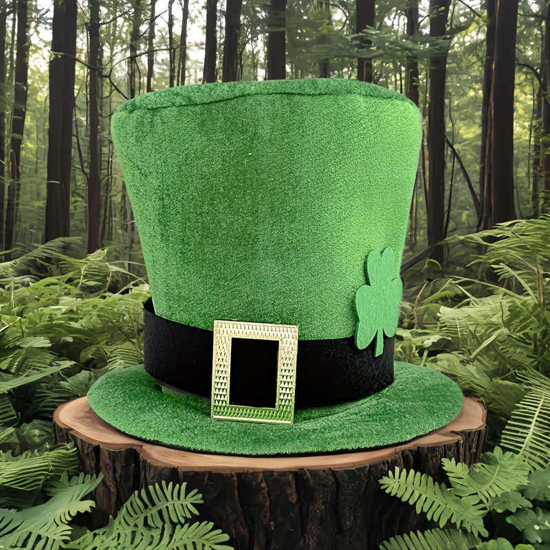 

1pc 's Day , Polyester Festive Irish Celebration Hat, Use, Fit, No Feathers, Non-electric, For 's