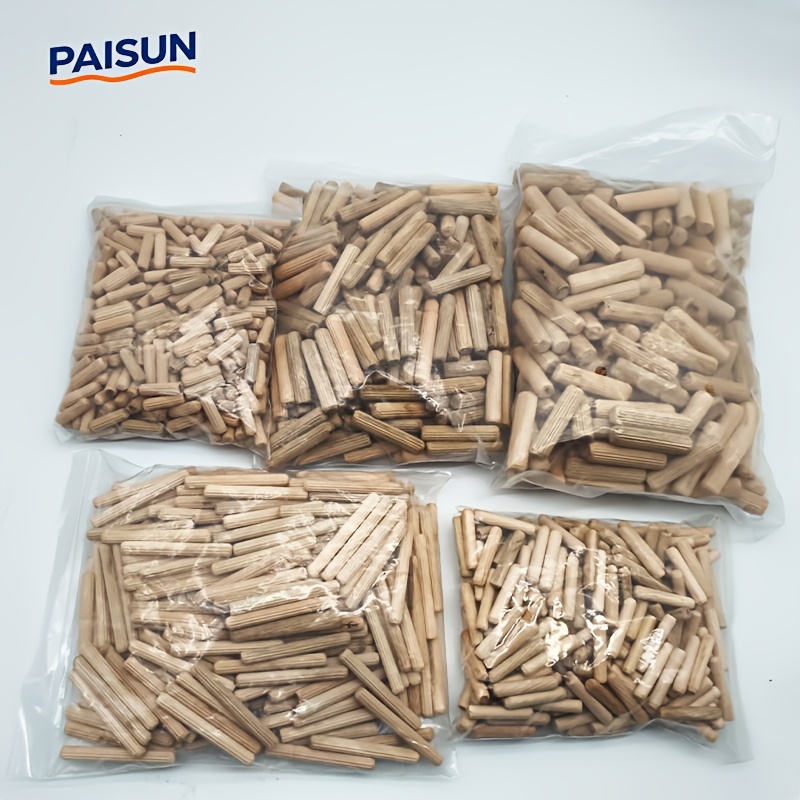 210 230 260 380pcs wooden connecting pins for wood board splicing diagonal round wooden plugs wooden dowels 6mm 8mm 10  kiln dry grooved   hardwood spiral dowels for furniture project shelf spiral   metric