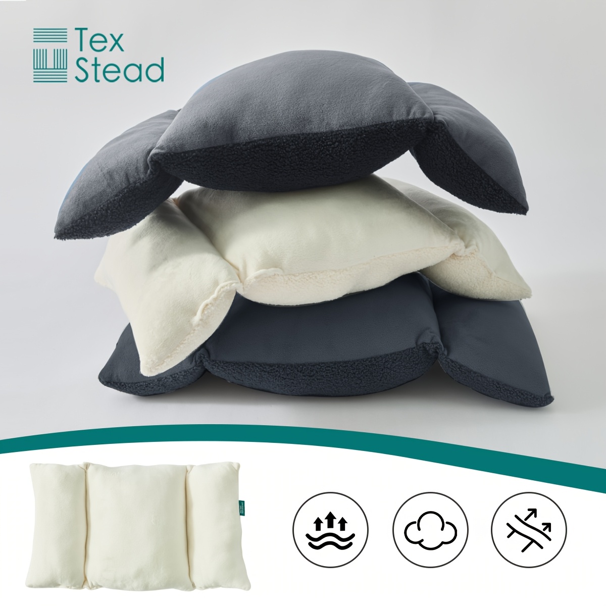 1pc fleece lumbar support pillow 3 section back pillow office chair pillow for back support comfortable lumbar support waist for car seat low back sofa rest Product details 6