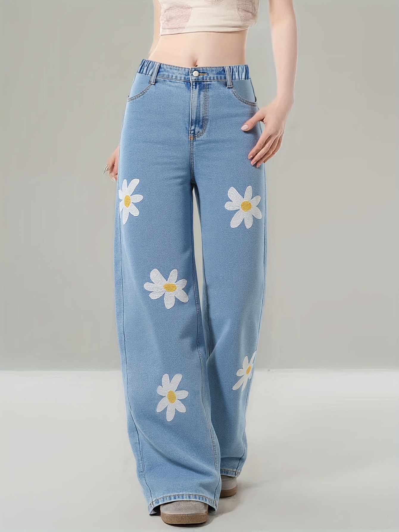 stylish tween girls straight leg jeans trendy school denim Temu