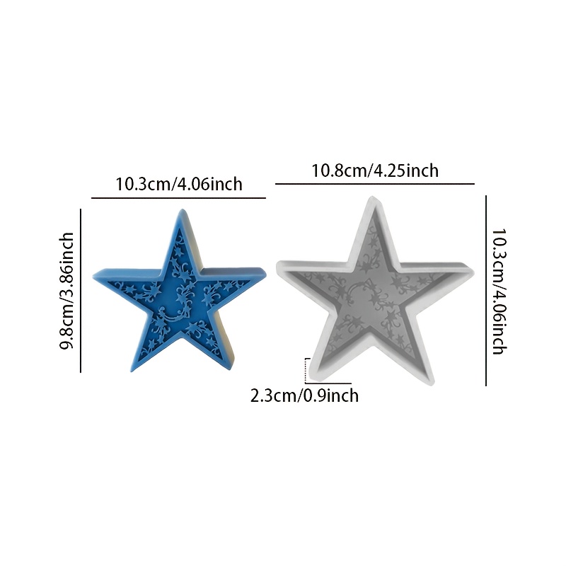 TEMU Star And Candle Silicone Mold, Suitable For Candle And Resin Crafts Handmade Decoration Casting Kit, Ramadan Gift